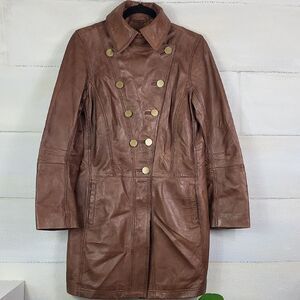 Sundance Brown 100% sheep Leather jacket. Size S